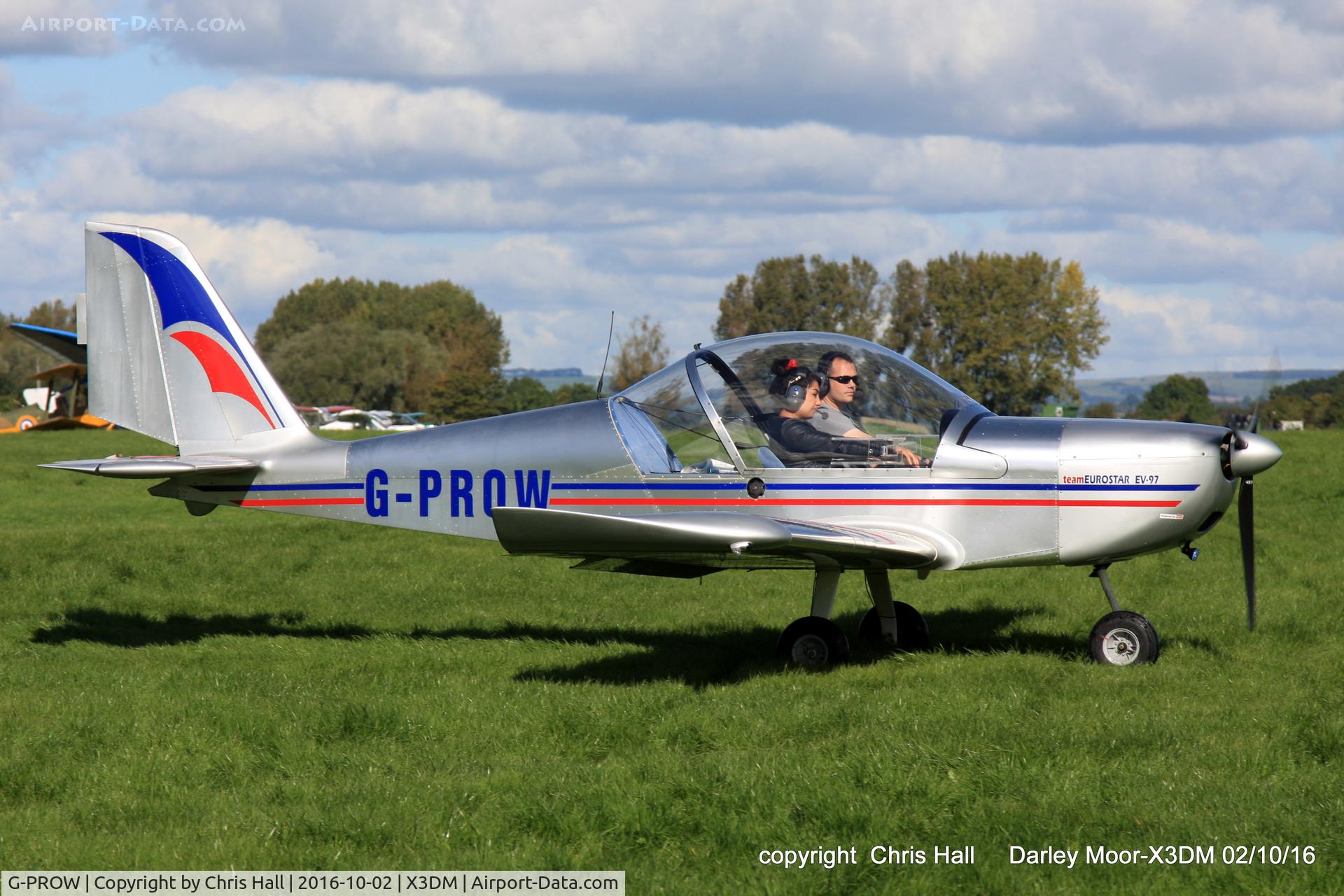 G-PROW, 2002 Aerotechnik EV-97 Eurostar C/N PFA 315-13968, at Darley Moor Airfield