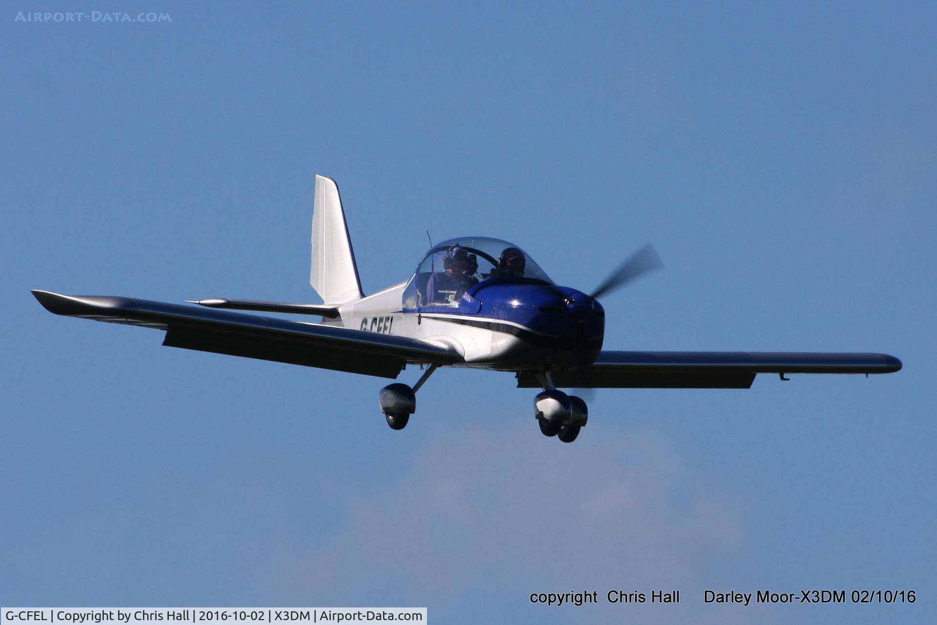 G-CFEL, 2008 Aerotechnik EV-97 Eurostar C/N PFA 315-14740, at Darley Moor Airfield