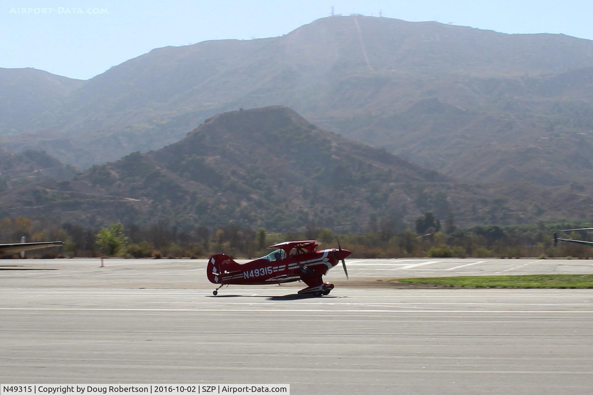 N49315, 1983 Pitts S-1T Special C/N 1013, 1983 Pitts Aerobatics S-1T SPECIAL, Lycoming AEIO-360 180 Hp, landing roll Rwy 22
