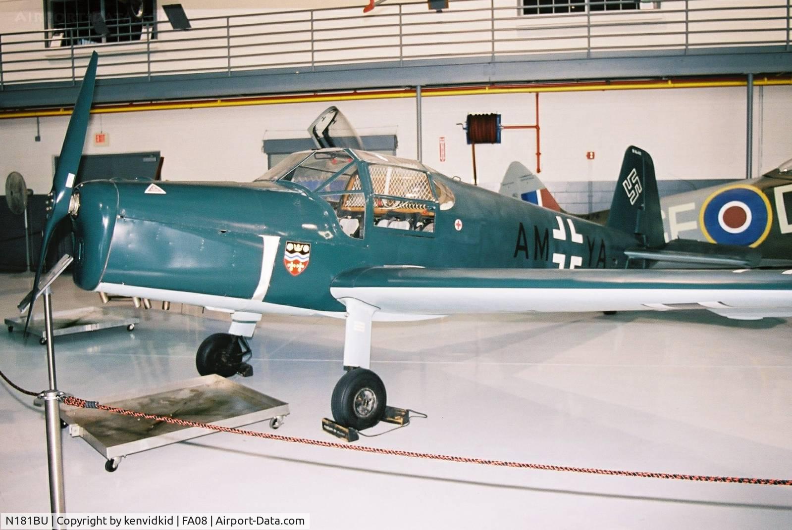 N181BU, 1950 Bucker (Zlin) Z-381 (C-106) Bestmann C/N 461, At Fantasy of Flight, Polk City, circa 2003.