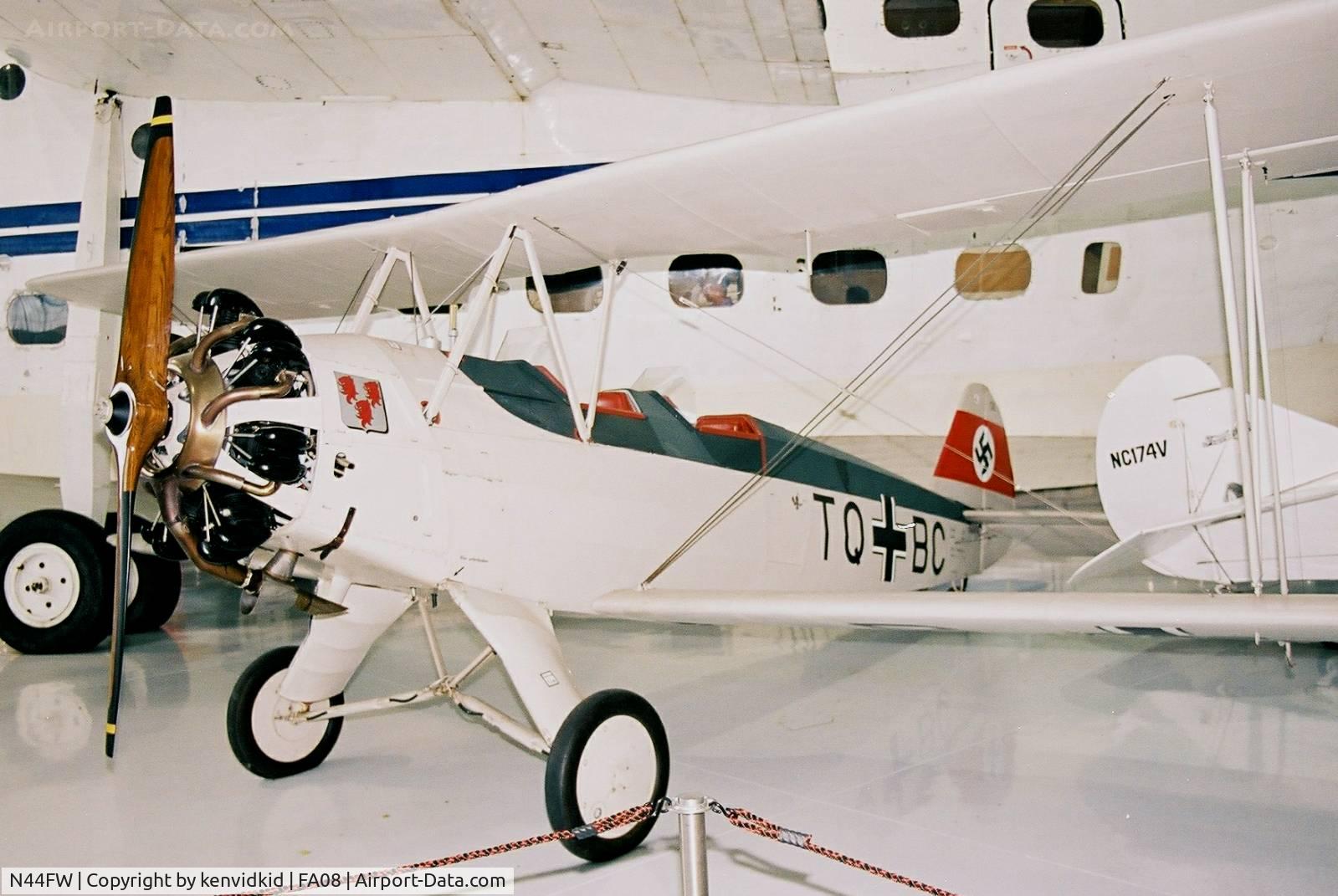 N44FW, Focke-Wulf Fw-44J Stieglitz C/N 138, At Fantasy of Flight, Polk City, circa 2003.