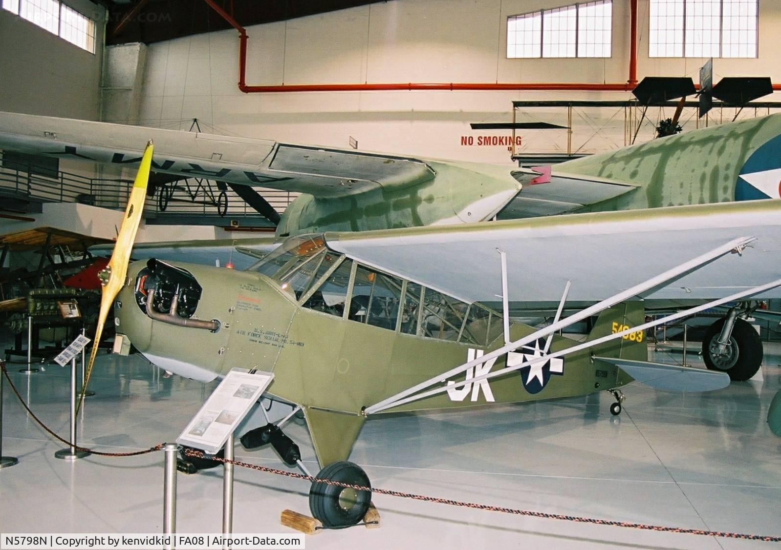 N5798N, Piper J3C-65 Cub Cub C/N 13623, At Fantasy of Flight, Polk City, circa 2003.