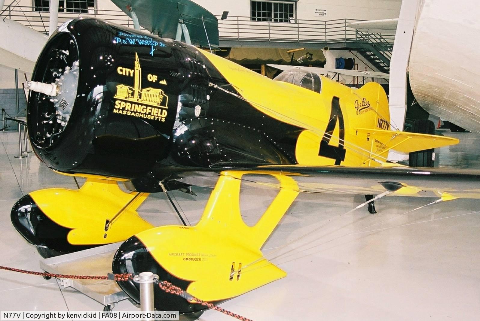 N77V, 1996 Granville Brothers Gee Bee Z-1 Replica C/N T4, At Fantasy of Flight, Polk City, circa 2003.