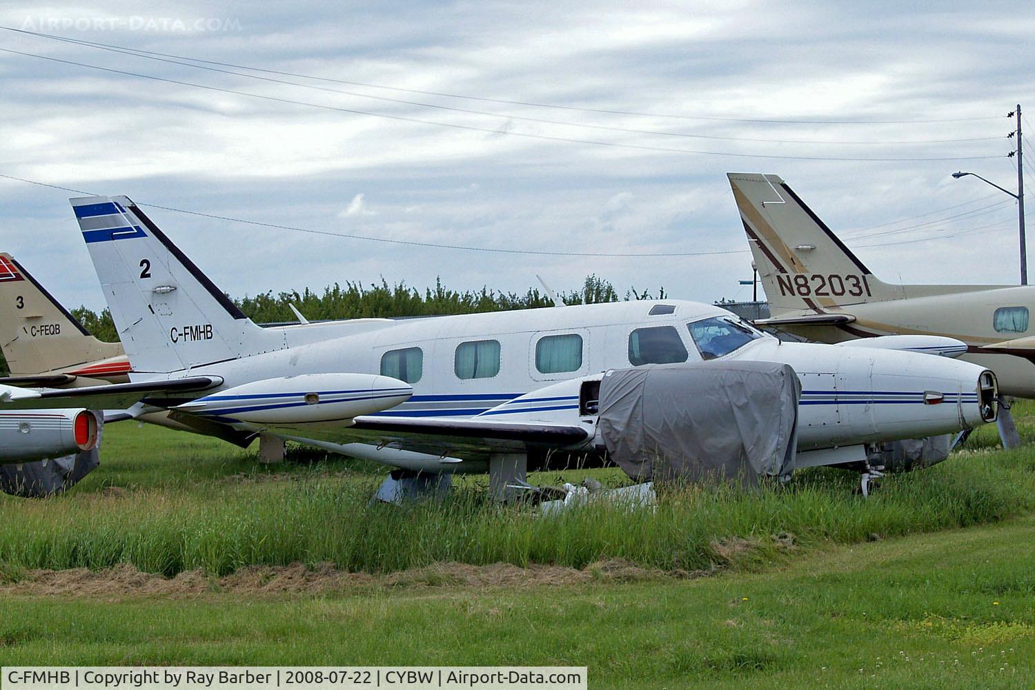 C-FMHB, 1976 Piper PA-31T Cheyenne II C/N 31T-7620023, Piper PA-31T Cheyenne II [31T-7620023] (MTW Aerospace) Calgary-Springbank~C 22/07/2008. Cancelled 03/10/2008 seen here stored for spares use.
