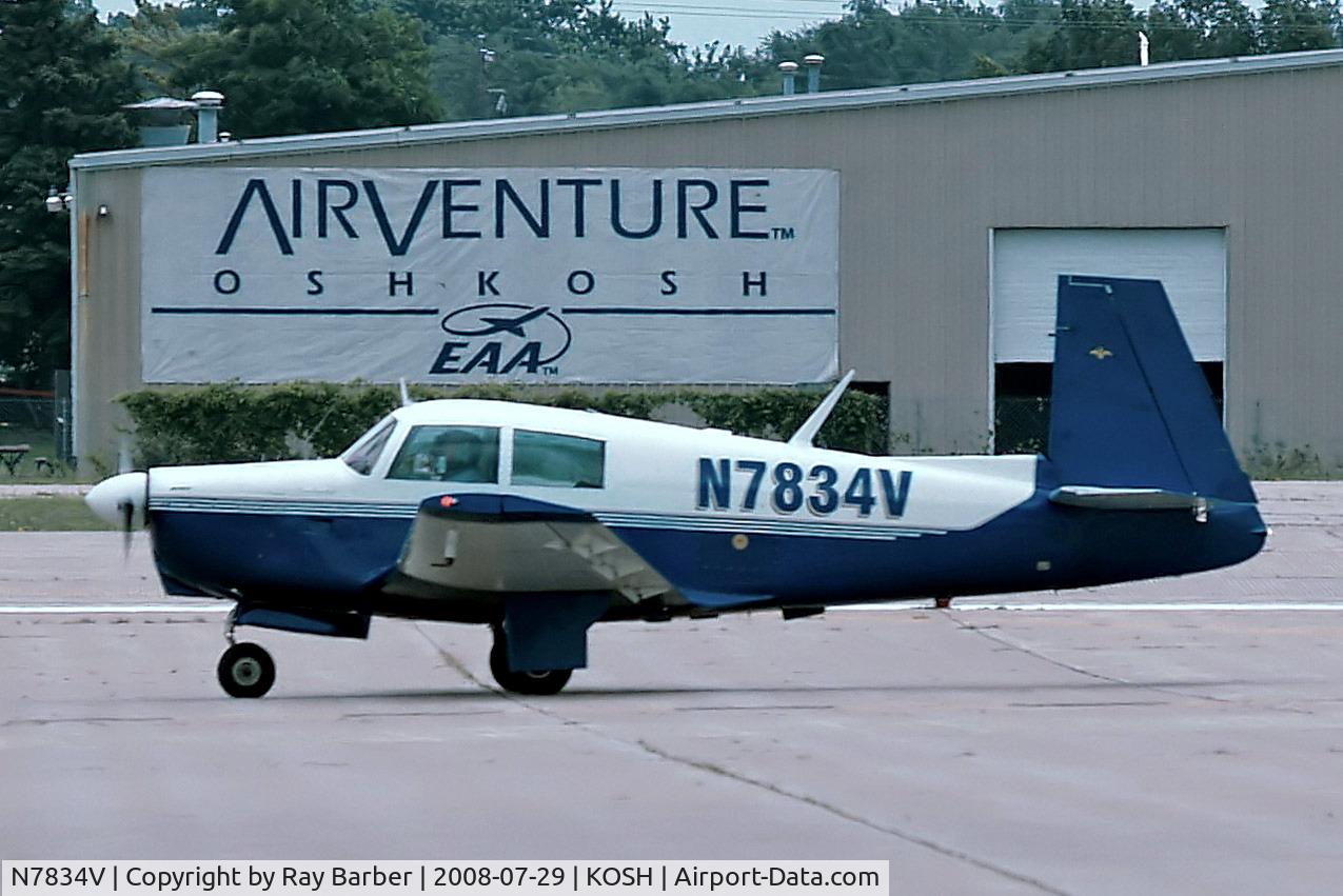 N7834V, 1964 Mooney M20C Ranger C/N 2870, Mooney M.20C Mark 21 [2870] Oshkosh-Wittman Regional Airport~N 29/07/2008
