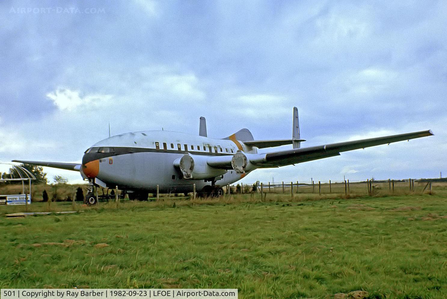 501, 1959 Breguet 765 Sahara C/N 501, Breguet Br.765 Sahara [765-501] (Ex French Air Force) Evreux-Fauville~F 23/09/1982. From a slide.