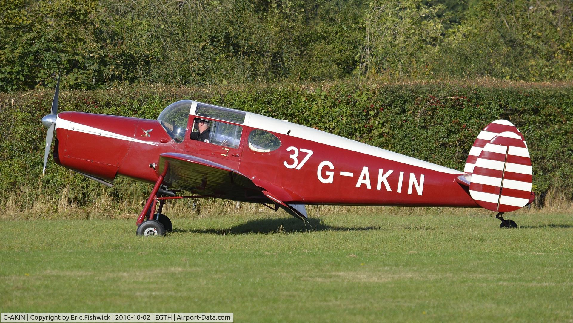 G-AKIN, 1947 Miles M38 Messenger 2A C/N 6728, x. G-AKIN at Shuttleworth Collection's magnificent 'Season Finale,' October, 2016.