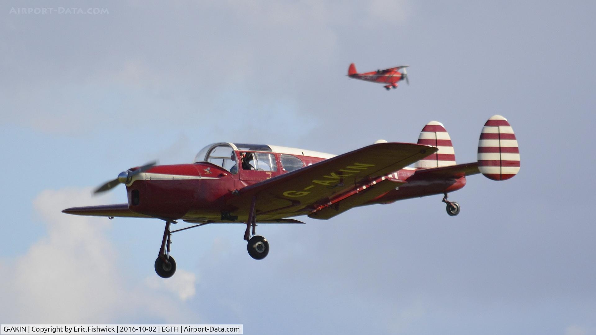G-AKIN, 1947 Miles M38 Messenger 2A C/N 6728, 45. G-AKIN in display mode at Shuttleworth Collection's magnificent 'Season Finale,' October, 2016.