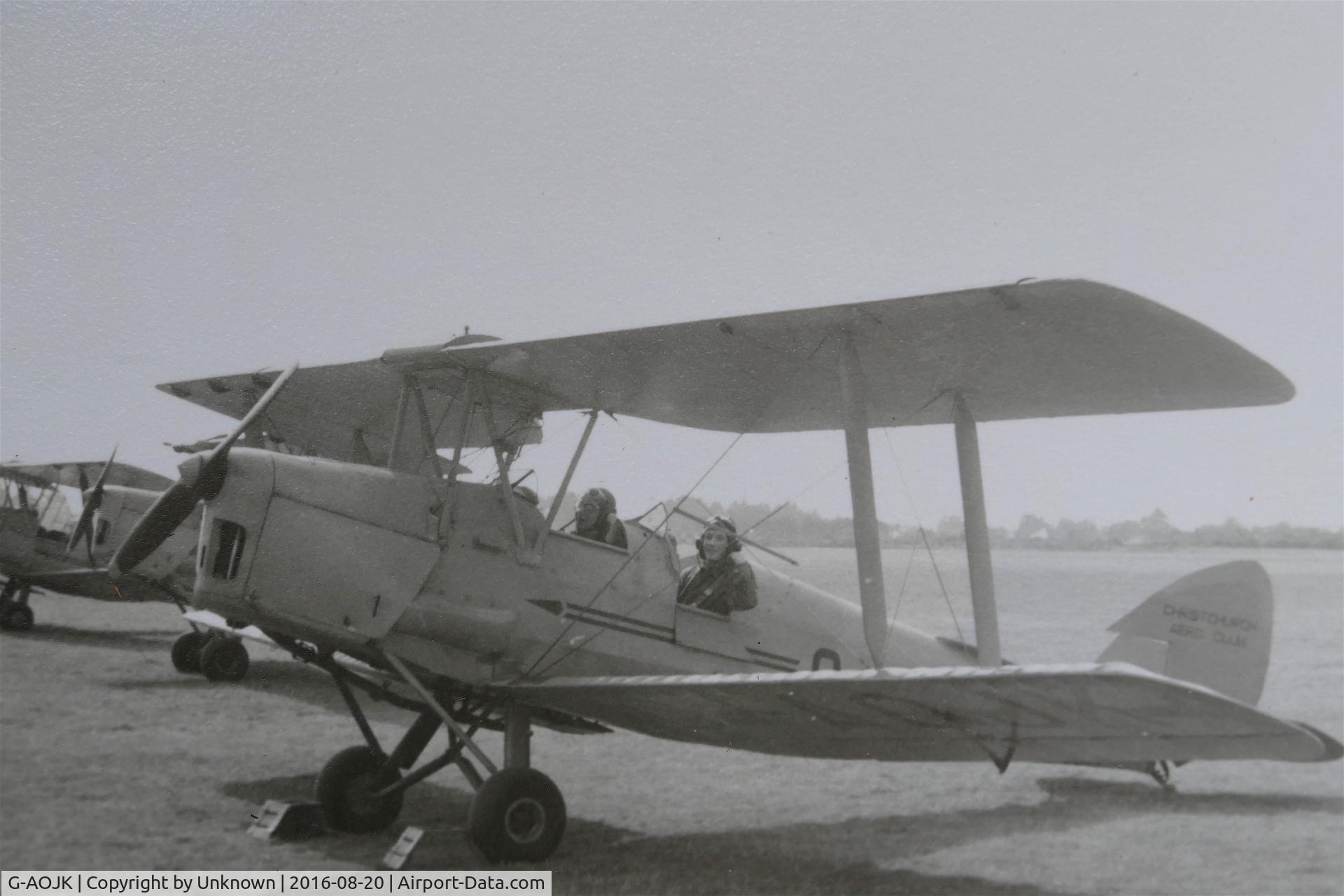 G-AOJK, 1939 De Havilland DH-82A Tiger Moth II C/N 82813, Christchurch Aero Club, September 1959
Pilot – Jeremy Baldwin