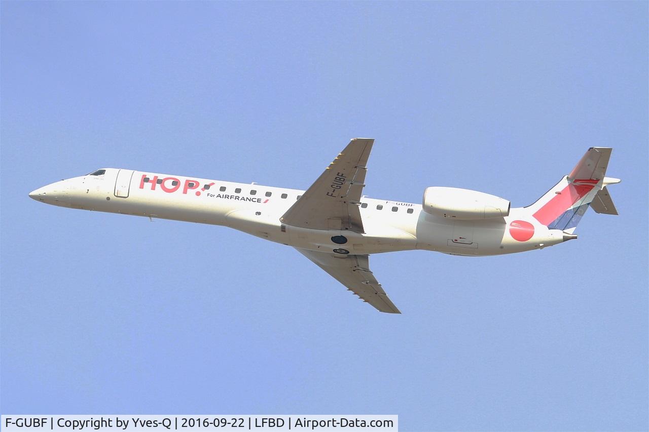 F-GUBF, 2002 Embraer EMB-145MP (ERJ-145MP) C/N 145669, Embraer EMB-145MP, Take off rwy 23, Bordeaux Mérignac airport (LFBD-BOD)