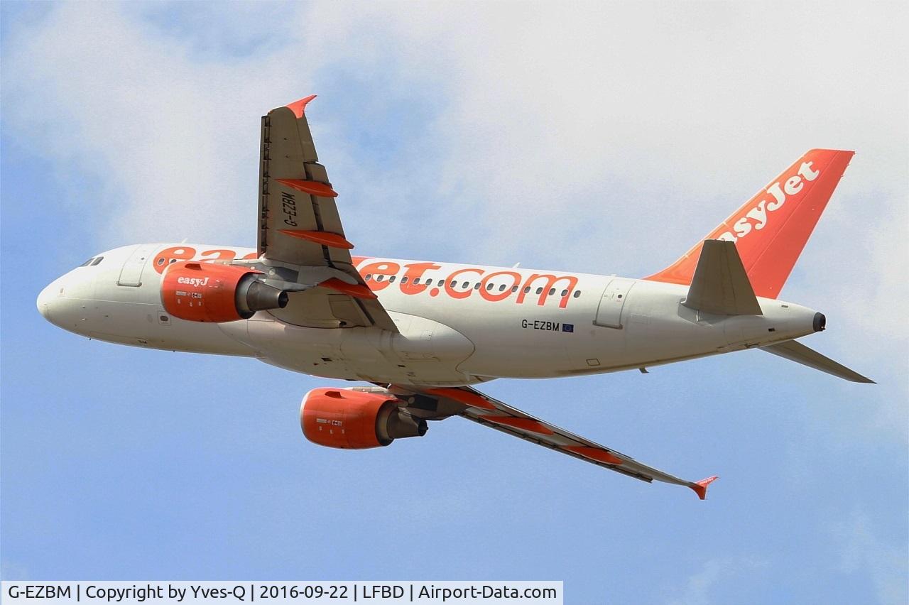 G-EZBM, 2007 Airbus A319-111 C/N 3059, Airbus A319-111, Take off rwy 23, Bordeaux Mérignac airport (LFBD-BOD)