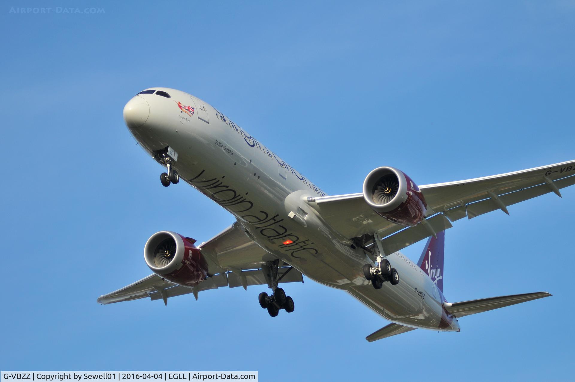 G-VBZZ, 2016 Boeing 787-9 Dreamliner C/N 37976, Landing at LHR