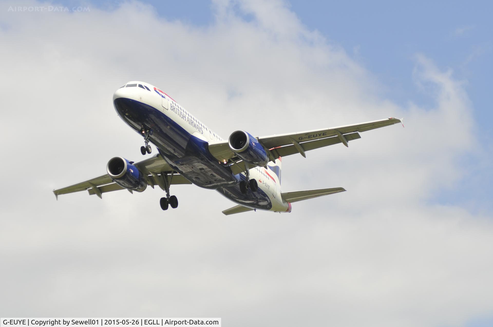 G-EUYE, 2009 Airbus A320-232 C/N 3912, Landing at LHR