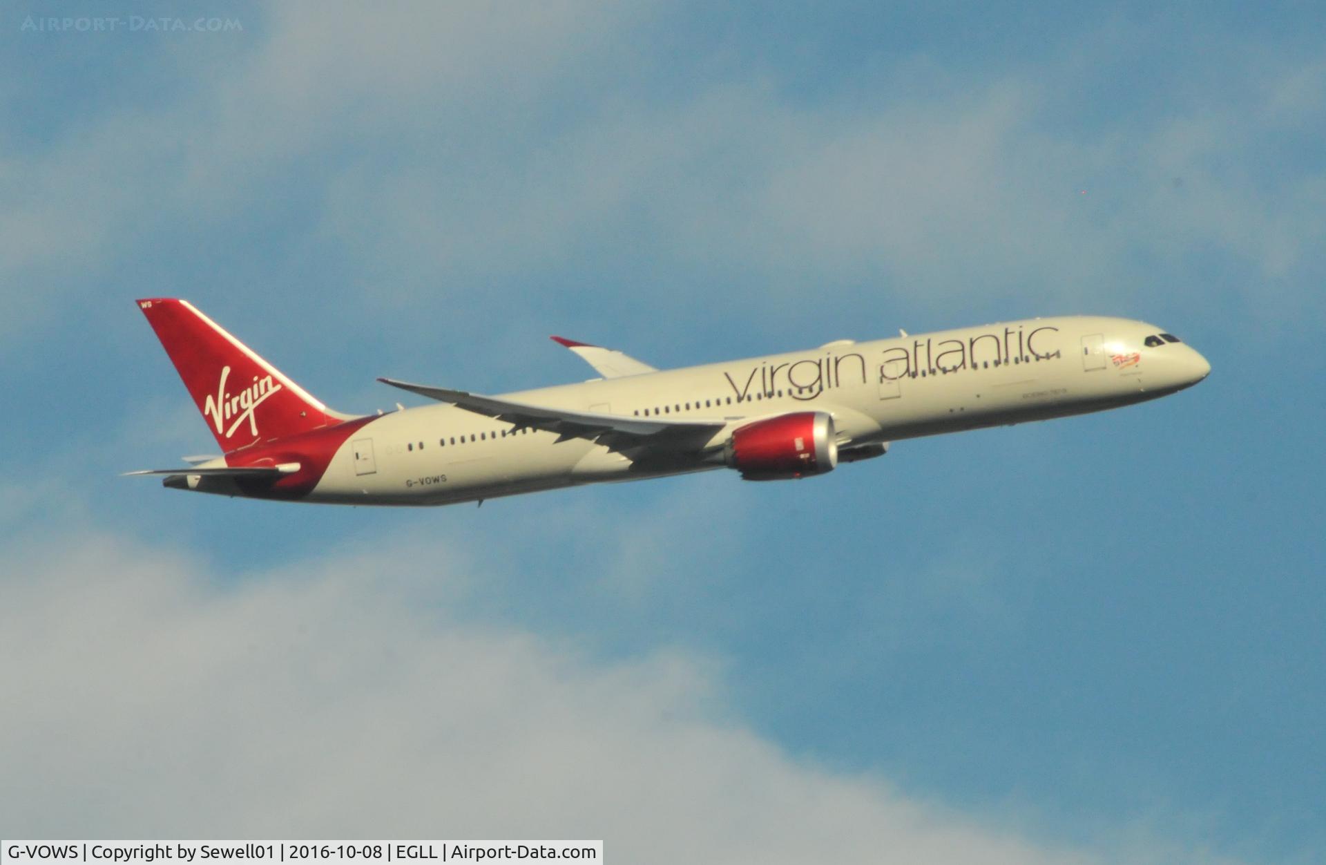 G-VOWS, 2015 Boeing 787-9 Dreamliner C/N 37974, Leaving LHR