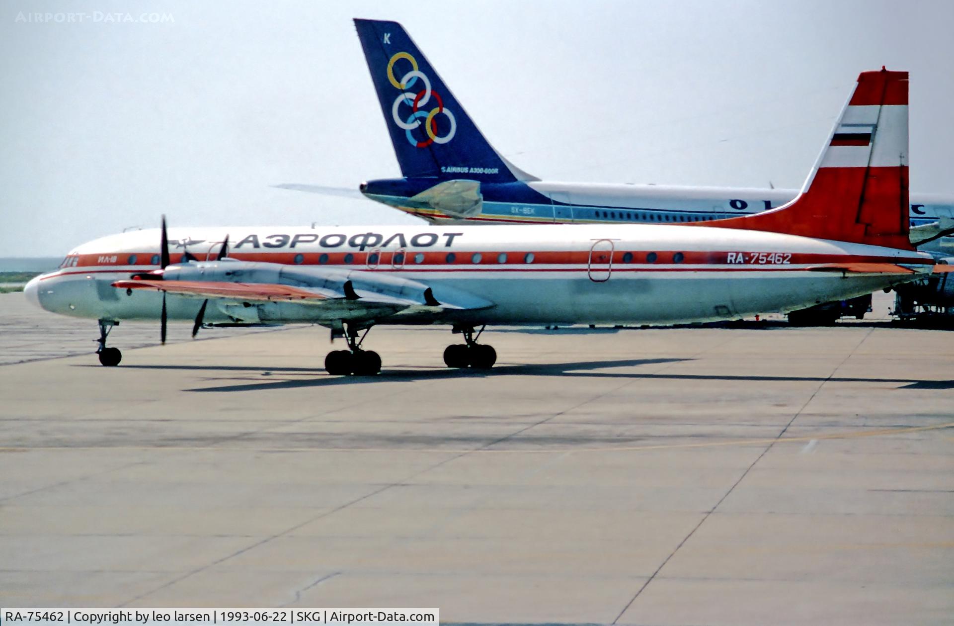 RA-75462, 1967 Ilyushin Il-18DORR C/N 187010304, SKG  Thassaloniki 22.6.93
