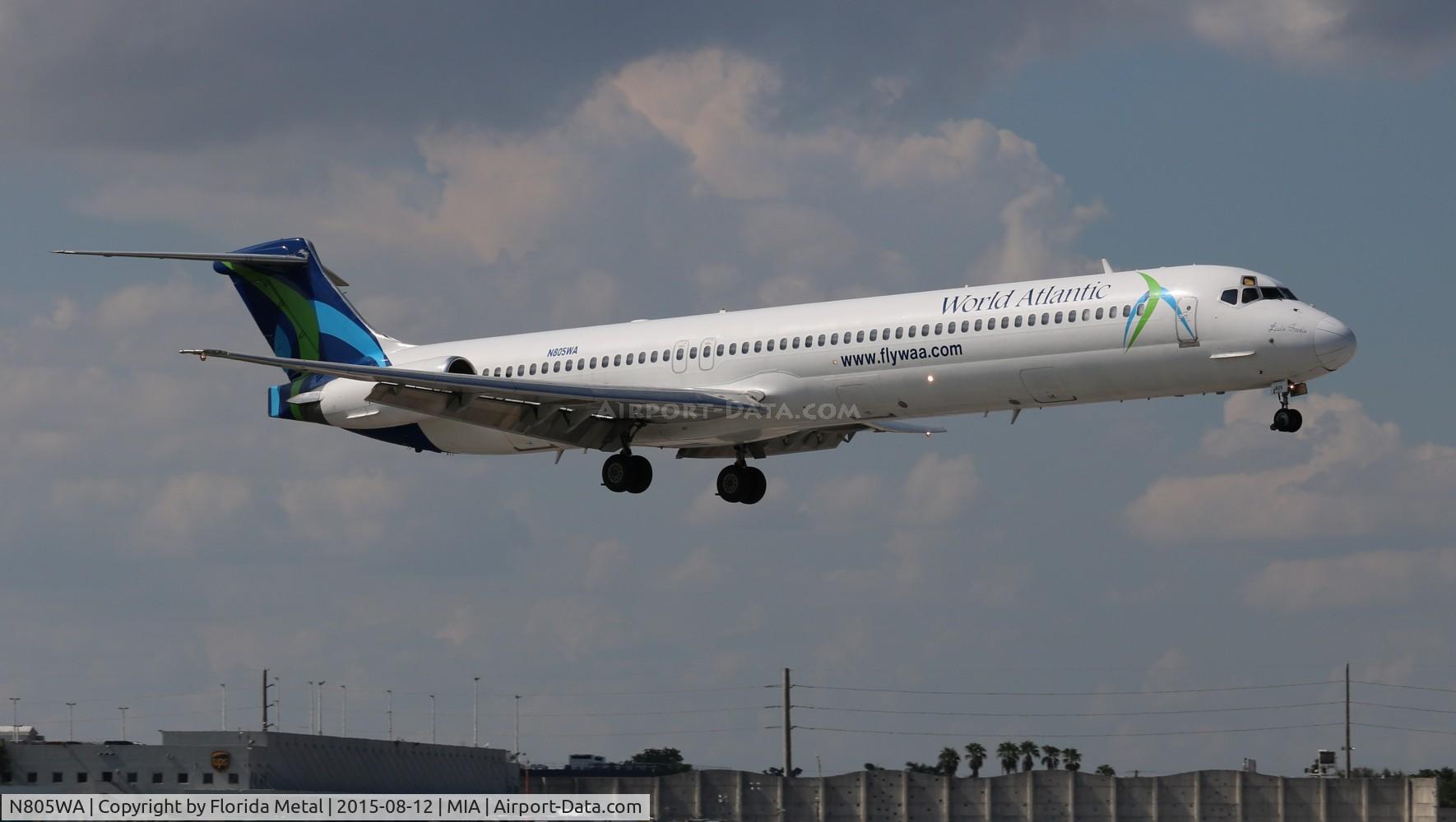 N805WA, 1996 McDonnell Douglas MD-83 (DC-9-83) C/N 53470, World Atlantic