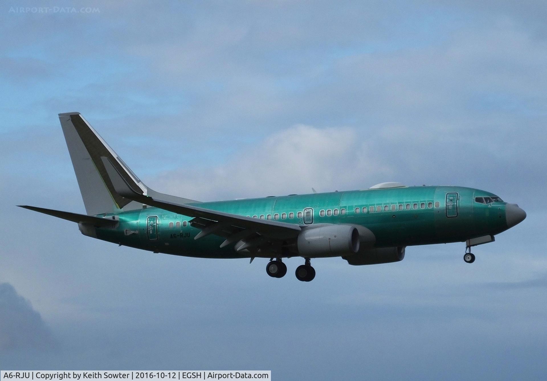 A6-RJU, 2015 Boeing 737-77W BBJ C/N 62468, Arriving from Hamburg
