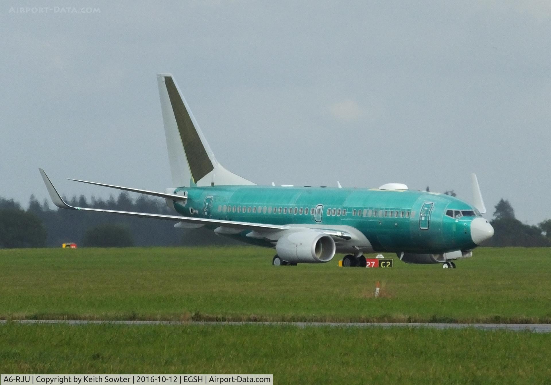 A6-RJU, 2015 Boeing 737-77W BBJ C/N 62468, Arriving from Hamburg