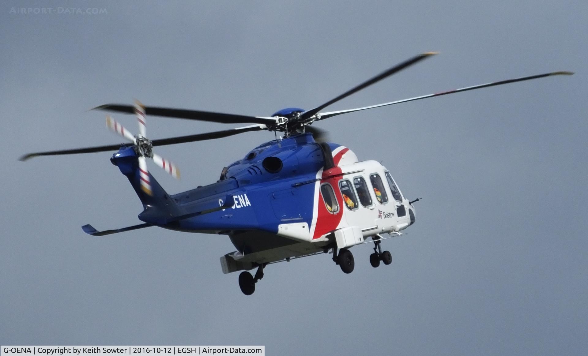 G-OENA, 2013 AgustaWestland AW189 C/N 49007, Landing