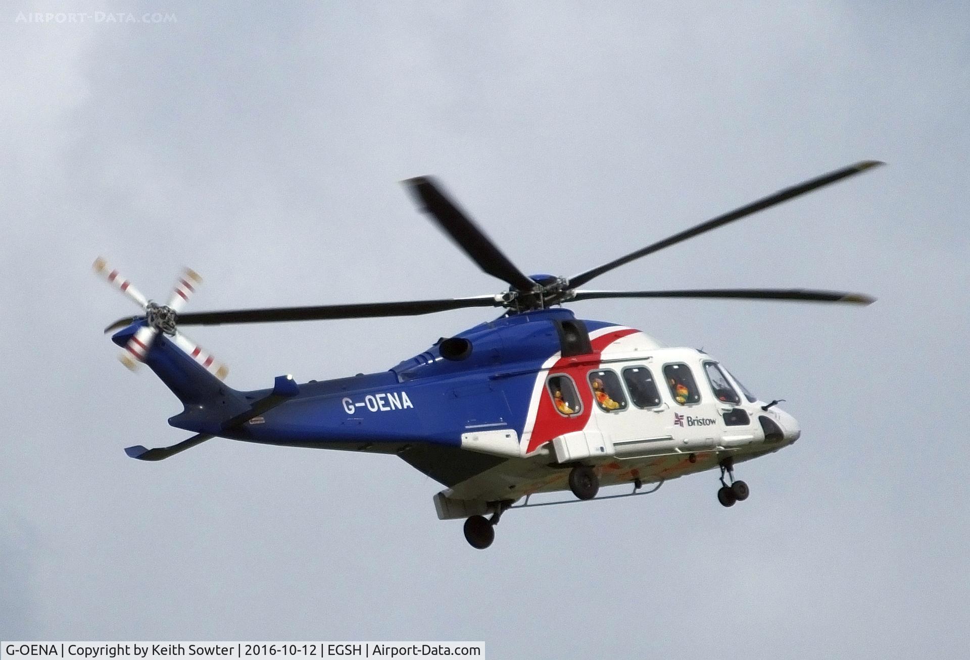 G-OENA, 2013 AgustaWestland AW189 C/N 49007, landing