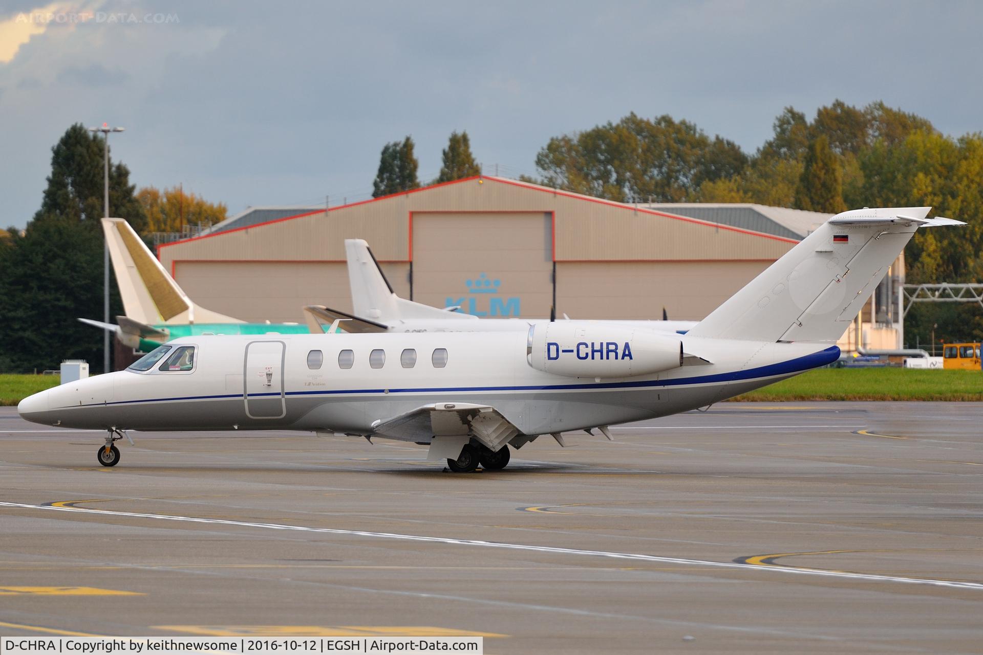 D-CHRA, 2011 Cessna 525C CitationJet CJ4 C/N 525C-0058, About to leave Norwich.