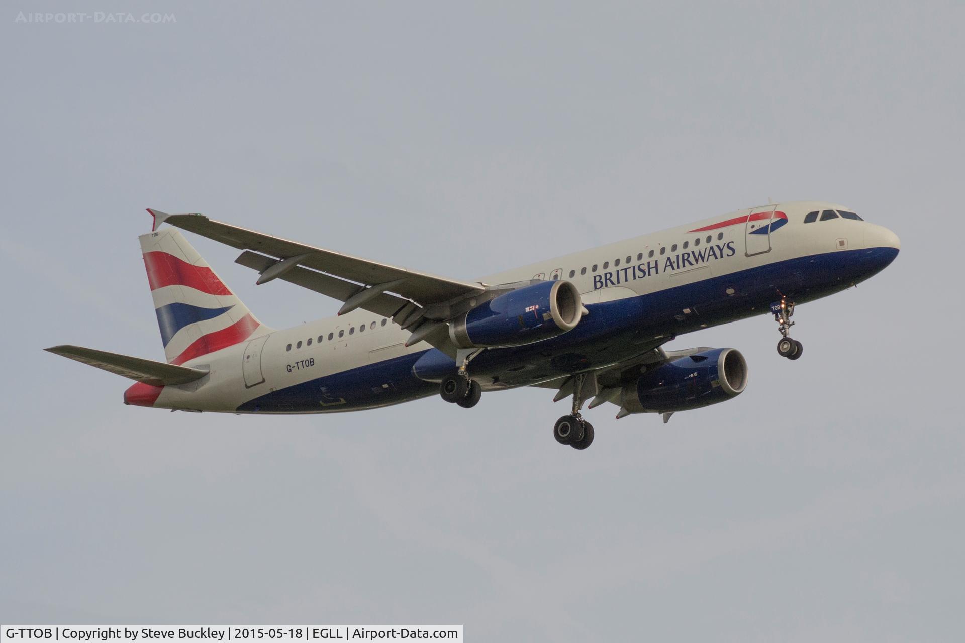 G-TTOB, 2001 Airbus A320-232 C/N 1687, British Airways Airbus A320-232 on short finals at London Heathrow