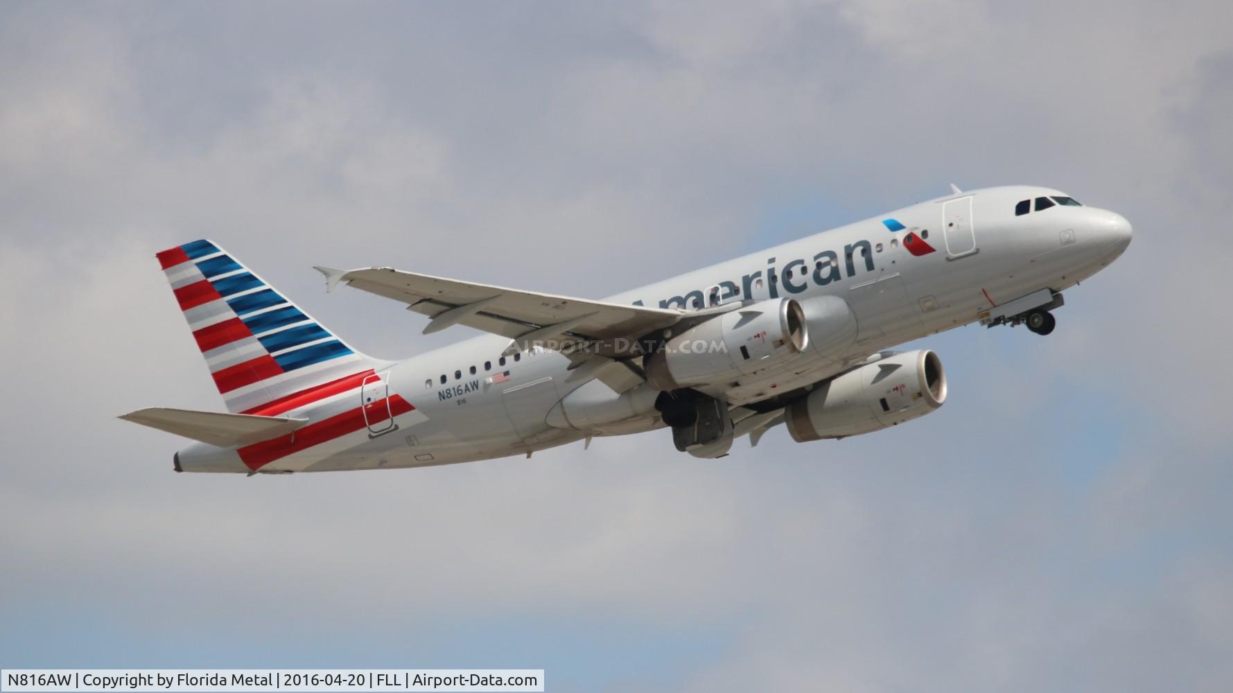 N816AW, 2000 Airbus A319-132 C/N 1350, American