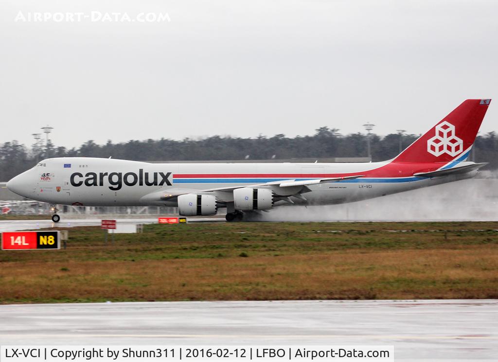 LX-VCI, 2013 Boeing 747-8R7F C/N 35822, Landing rwy 14R