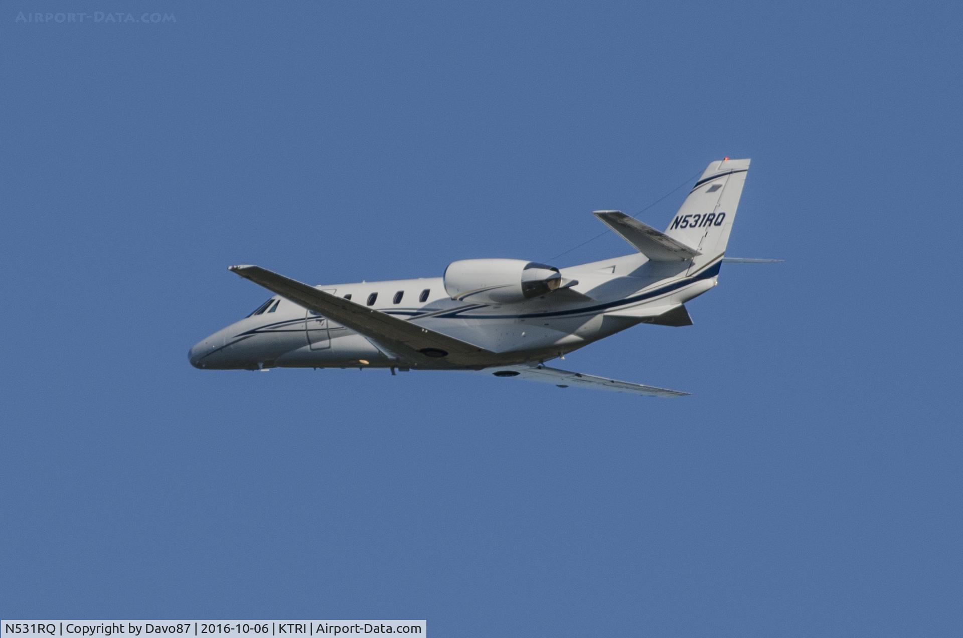 N531RQ, 2001 Cessna 560XL Citation Excel C/N 560-5184, Lifting off from Tri-Cities Airport (KTRI) in the late afternoon sun.