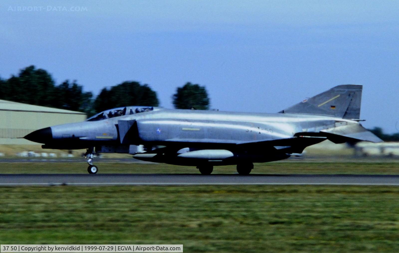 37 50, 1972 McDonnell Douglas F-4F Phantom II C/N 4471, Arriving at the 1999 RIAT.