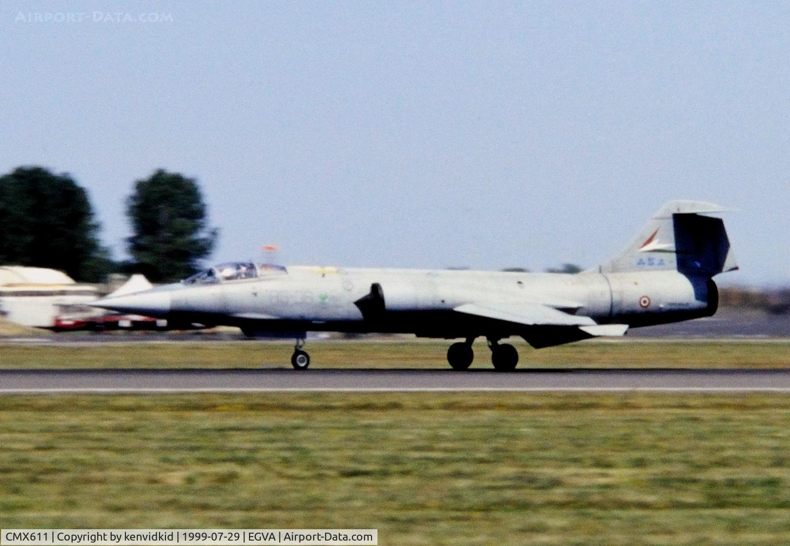CMX611, Lockheed (Aeritalia) F-104S C/N 783-1245, Arriving at the 1999 RIAT.
