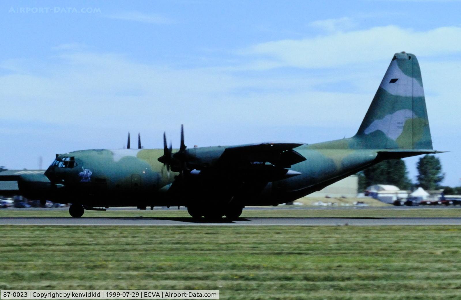 87-0023, 1986 Lockheed MC-130H Combat Talon II C/N 382-5091, Arriving at the 1999 RIAT.