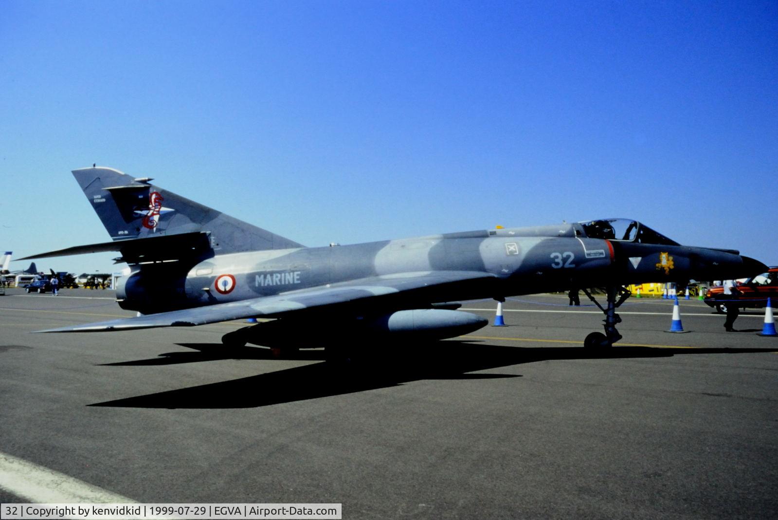 32, Dassault Super Etendard C/N 32, On static display at the 1999 RIAT.