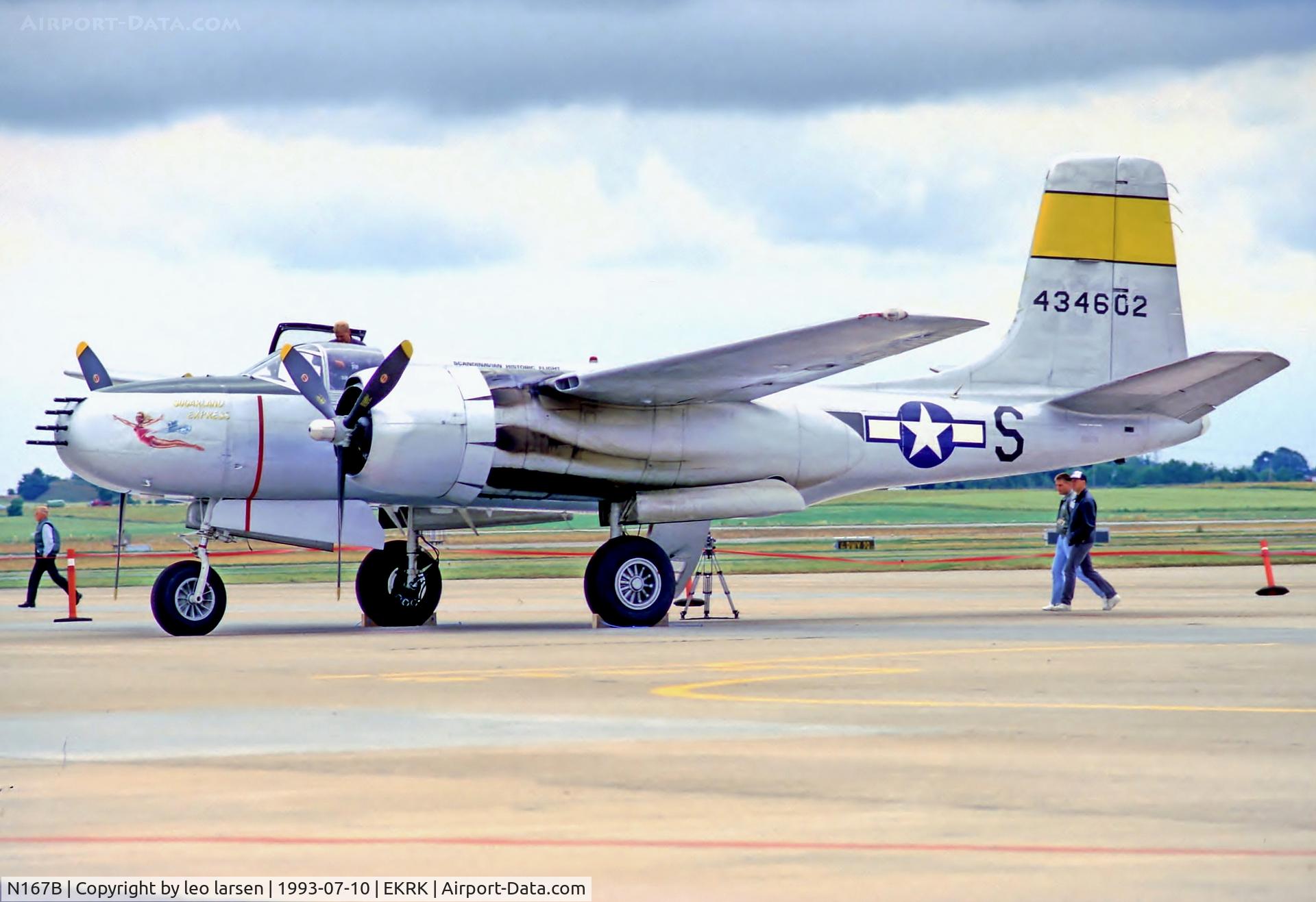 N167B, 1944 Douglas A-26B Invader C/N 27881, Roskilde Air Show 10.7.93