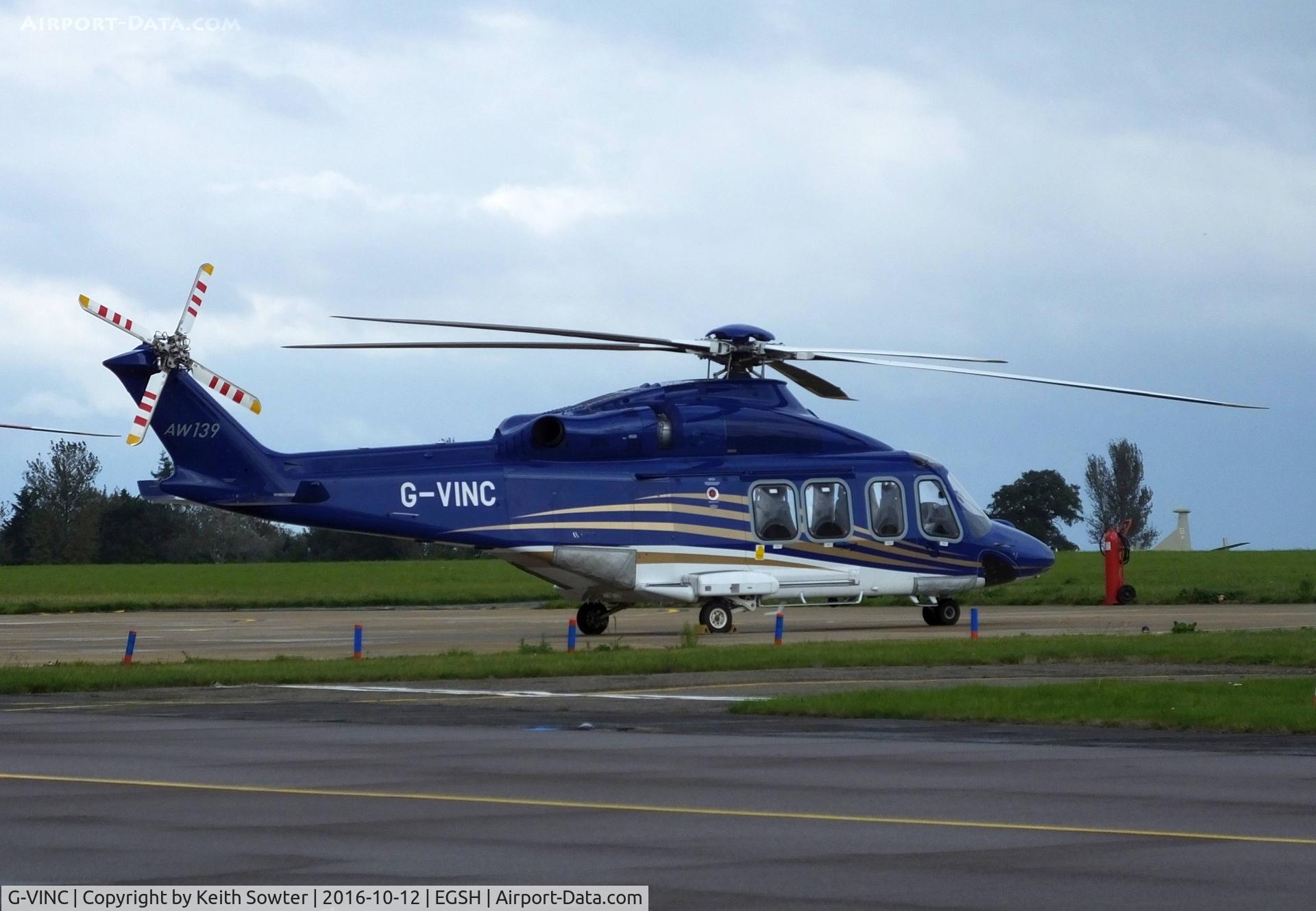 G-VINC, 2013 AgustaWestland AW-139 C/N 31478, Awaiting its next flight