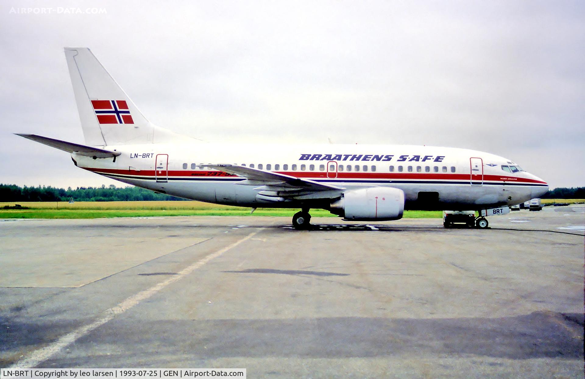 LN-BRT, 1992 Boeing 737-505 C/N 25789, Oslo Gardermoen 25.7.93
