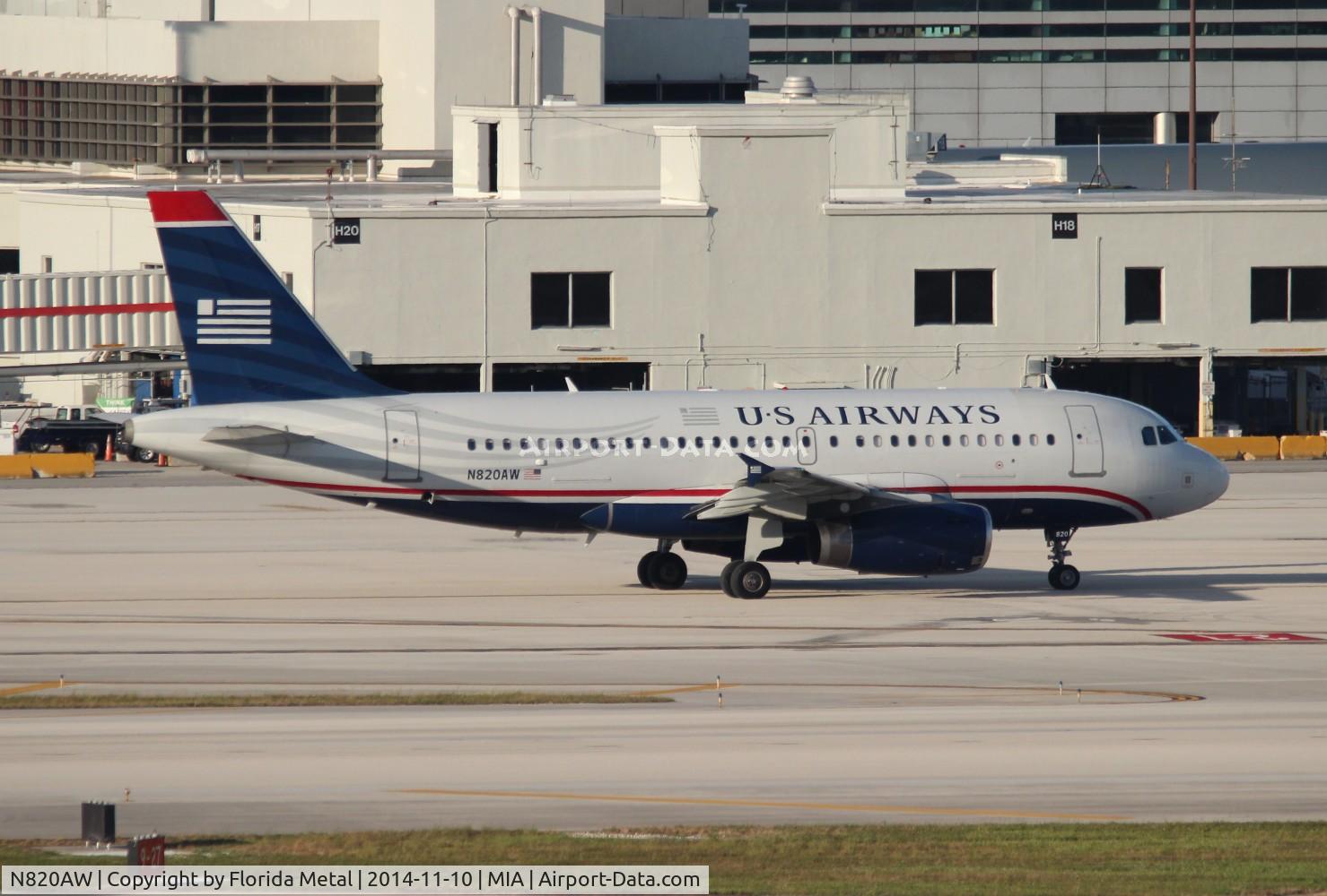 N820AW, 2000 Airbus A319-132 C/N 1397, USAirways
