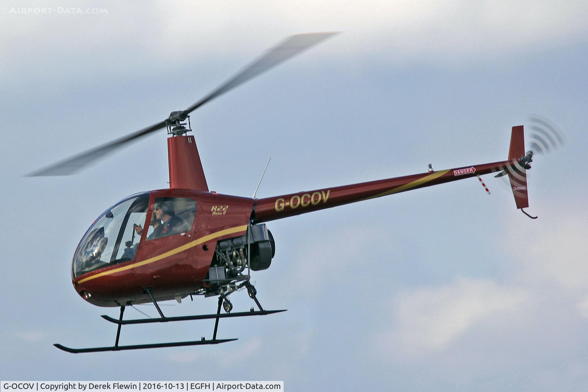G-OCOV, 2001 Robinson R22 Beta C/N 3217, R22 Beta 2, Heli Air Wales Swansea based, low pass runway 22.