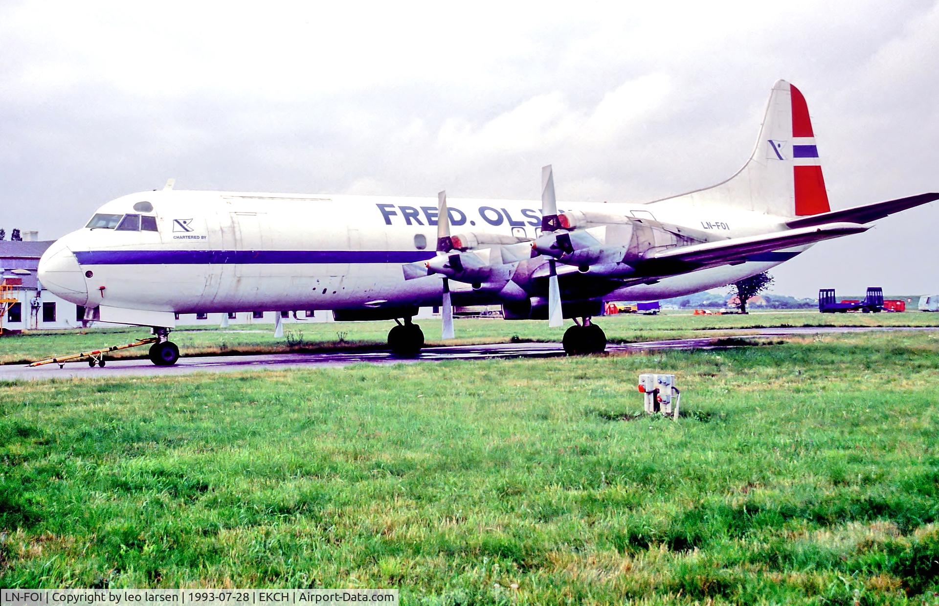 LN-FOI, 1959 Lockheed L-188C(F) Electra C/N 2005, Copenhagen 28.7.93