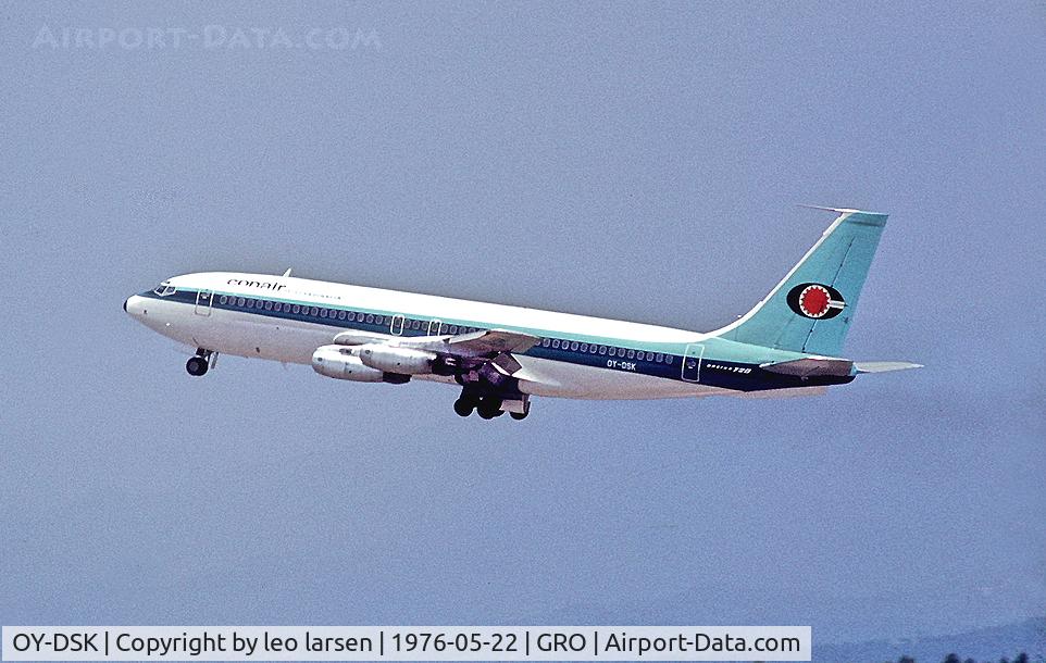 OY-DSK, 1961 Boeing 720-025 C/N 18157, Girona  Spain 22.5.76