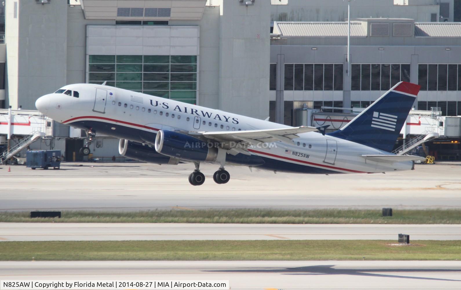 N825AW, 2001 Airbus A319-132 C/N 1527, USAirways