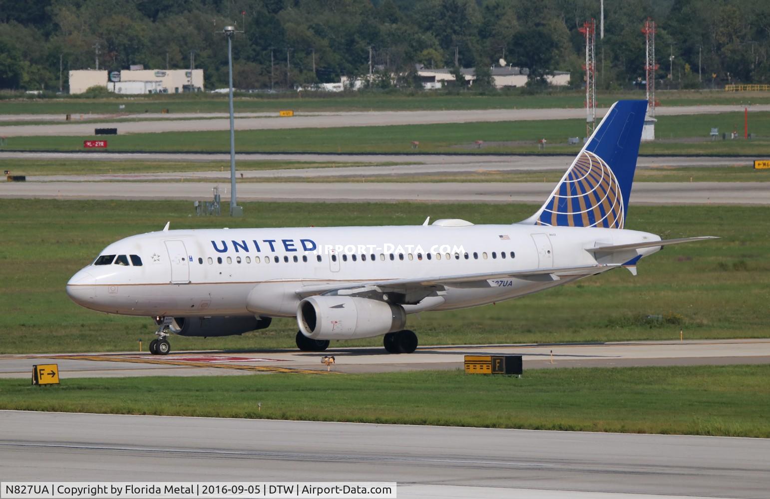 N827UA, 1999 Airbus A319-131 C/N 1022, United