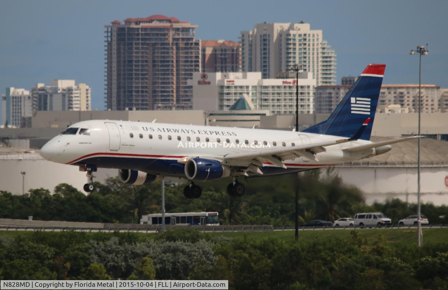 N828MD, 2005 Embraer 170SU (ERJ-170-100SU) C/N 17000048, USAirways