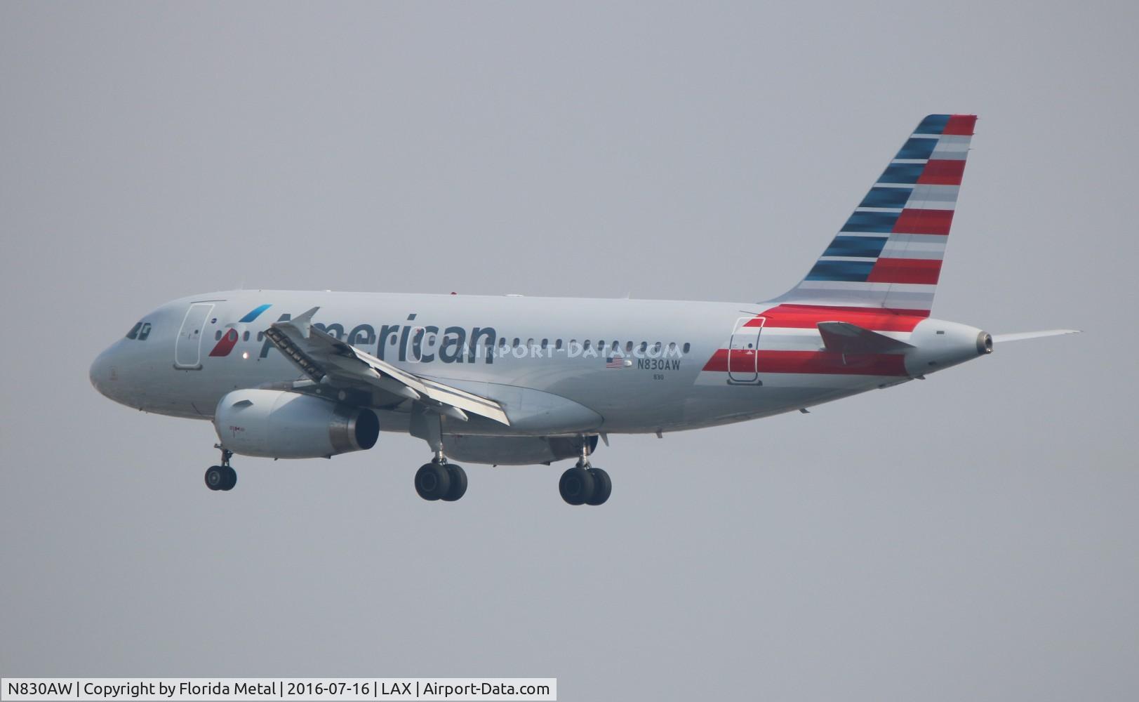 N830AW, 2001 Airbus A319-132 C/N 1565, American
