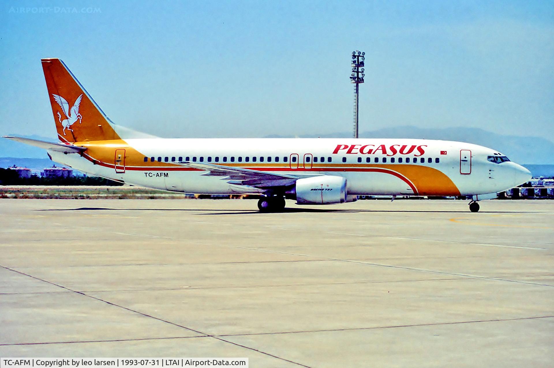 TC-AFM, 1992 Boeing 737-4Q8 C/N 26279, Antalya 31.7.93