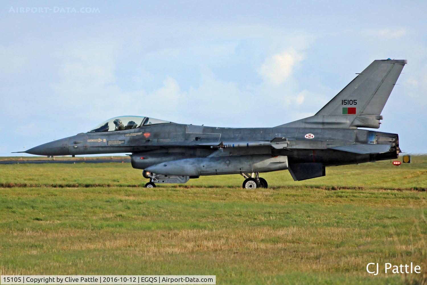 15105, Lockheed F-16AM Fighting Falcon C/N AA-5, In action at RAF Lossiemouth EGQS during Exercise Joint Warrior 16-2