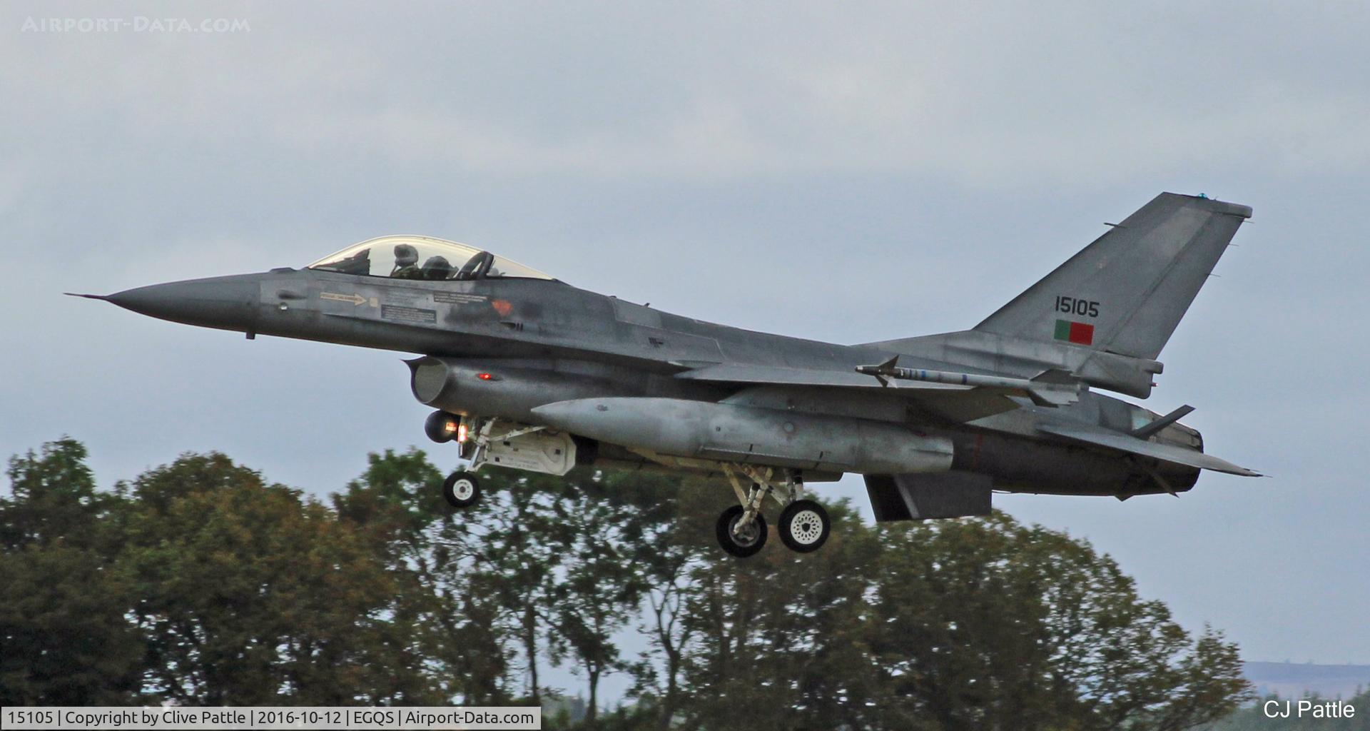 15105, Lockheed F-16AM Fighting Falcon C/N AA-5, In action at RAF Lossiemouth EGQS during Exercise Joint Warrior 16-2