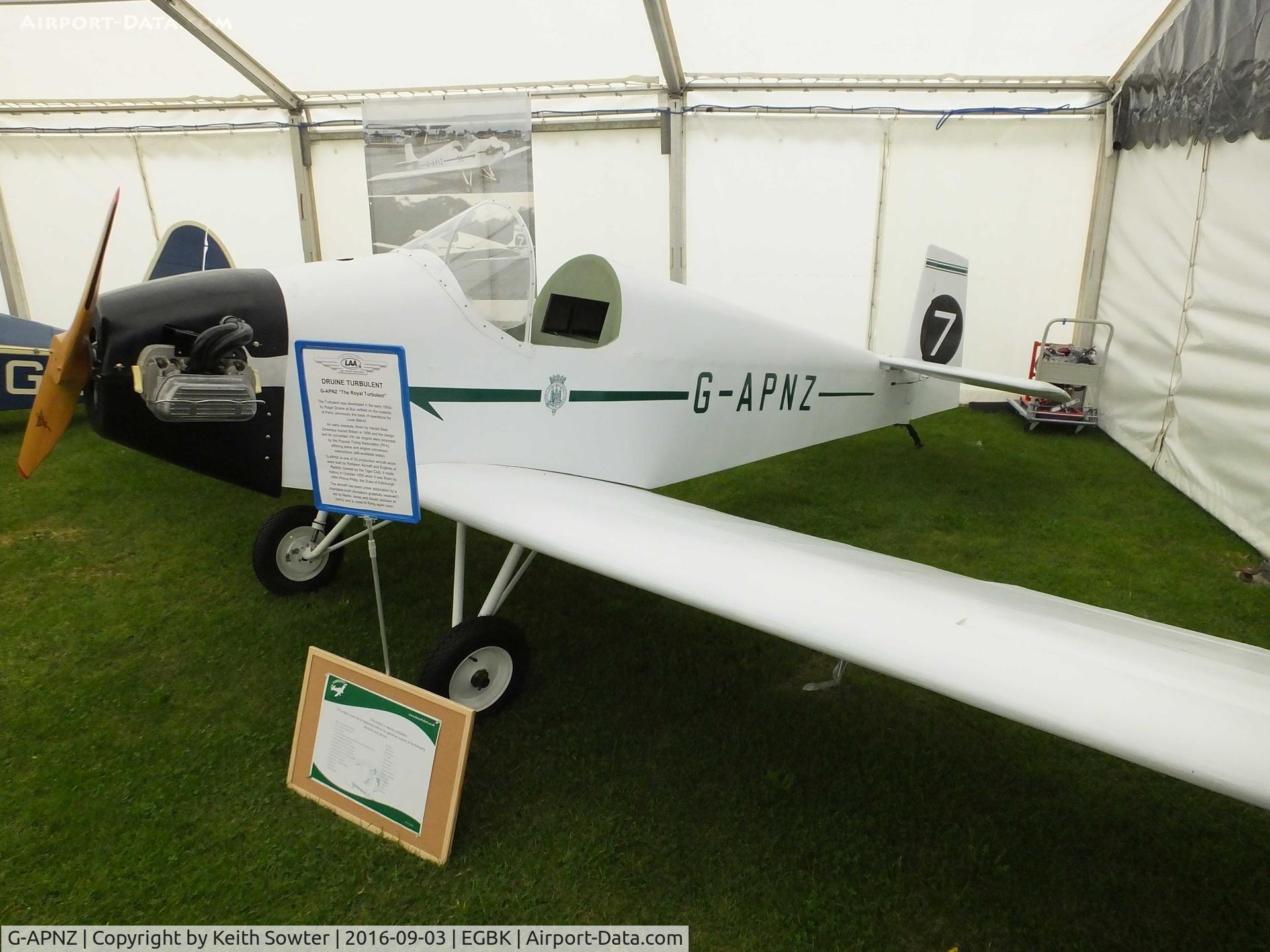 G-APNZ, 1959 Rollason Druine D.31 Turbulent C/N PFA 482, LAA Flyin
