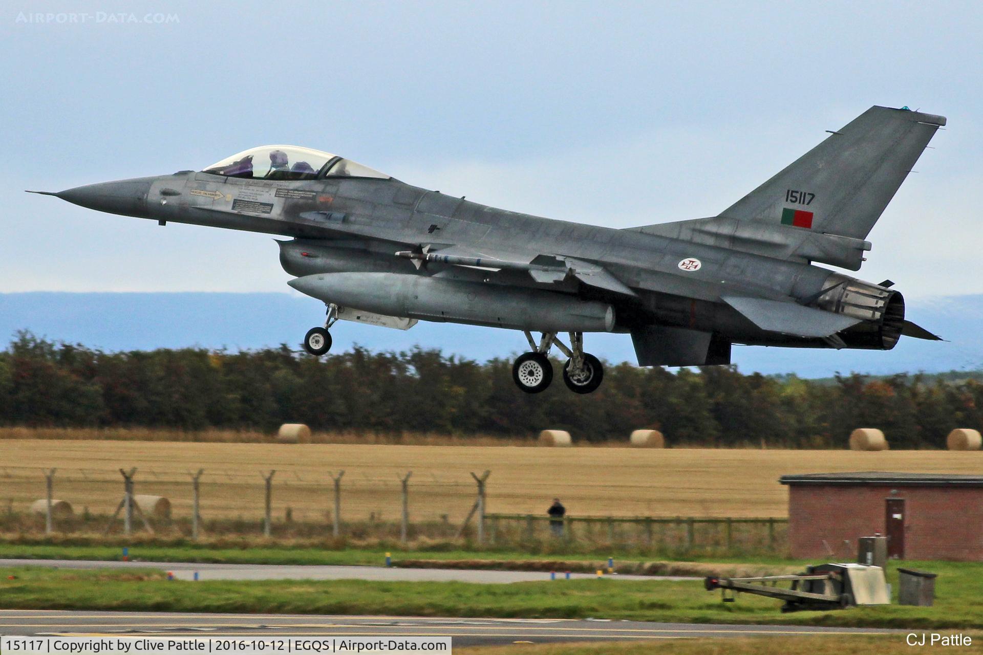 15117, 1993 Lockheed F-16A Fighting Falcon C/N AA-17, In action at RAF Lossiemouth EGQS during Exercise Joint Warrior 16-2