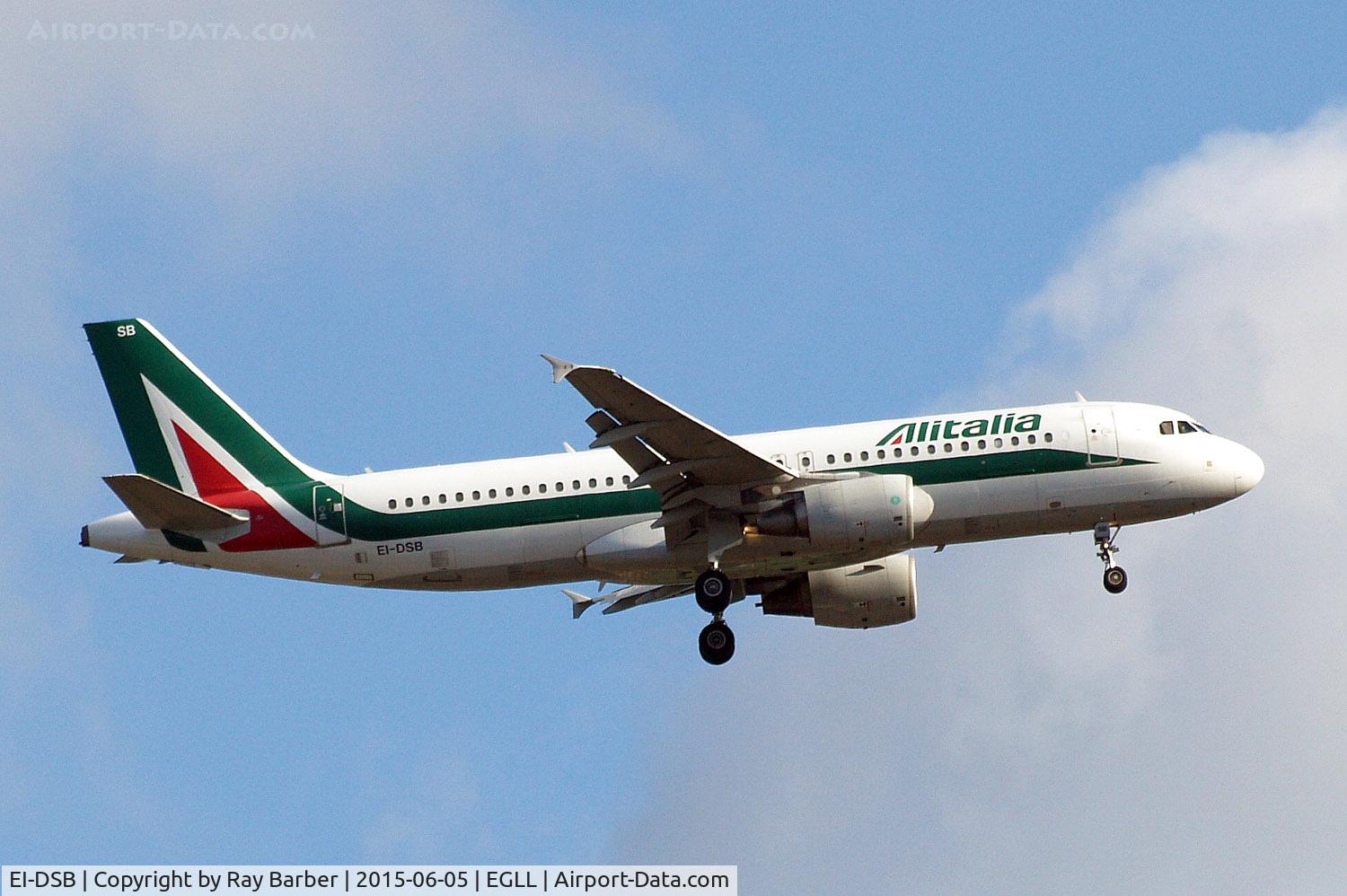 EI-DSB, 2006 Airbus A320-216 C/N 2932, Airbus A320-216 [2932] (Alitalia) Home~G 05/06/2015. On approach 27L